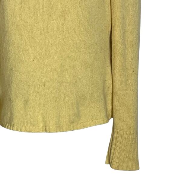 Vintage Bloomingdale's Sutton Studio Sweater M 100% Cashmere Turtleneck Yellow - Picture 3 of 9